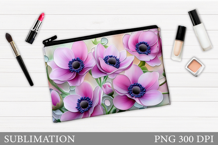 Floral Makeup Bag. Flowers Makeup Pouch Sublimation