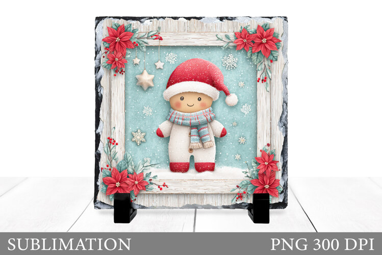 Cute Gingerbread Sublimation. Gingerbread Slate Design example image 1
