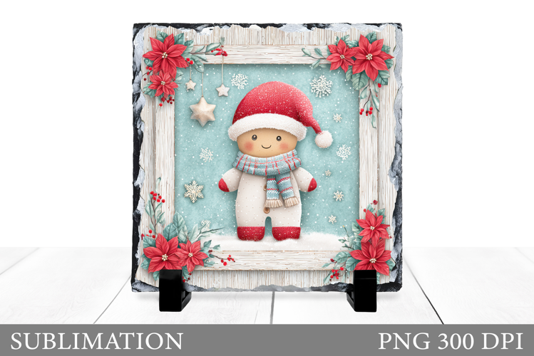 Cute Gingerbread Sublimation. Gingerbread Slate Design