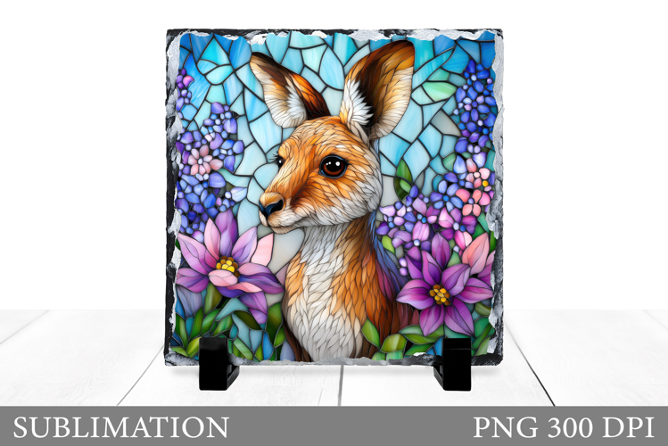 Cute Kangaroo Sublimation. Kangaroo Slate Design