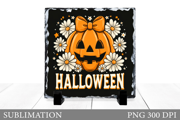 Halloween Pumpkin Slate Design. Halloween Slate Sublimation
