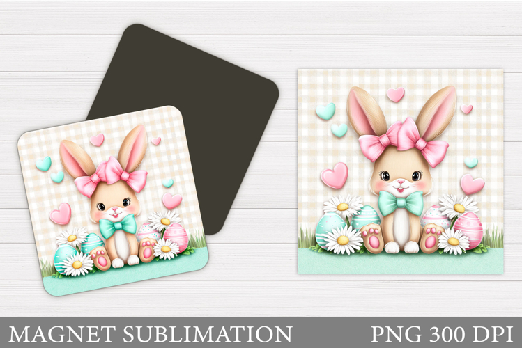 Easter Bunny Magnet Design. Easter Magnet Sublimation