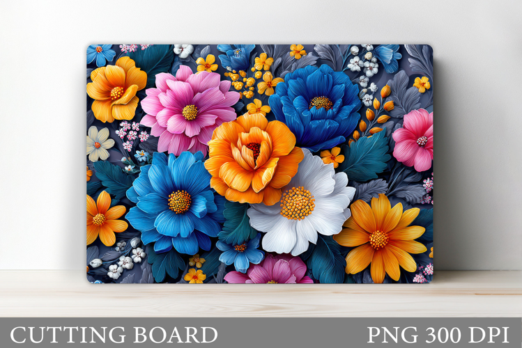 Flowers Cutting Board. Floral Cutting Board Sublimation