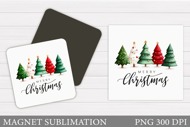 Christmas Tree Magnet Sublimation. Christmas Magnet Design