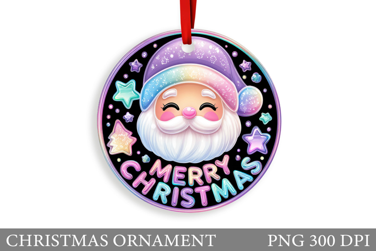 Santa Claus Christmas Ornament. Cute Santa Claus Sublimation