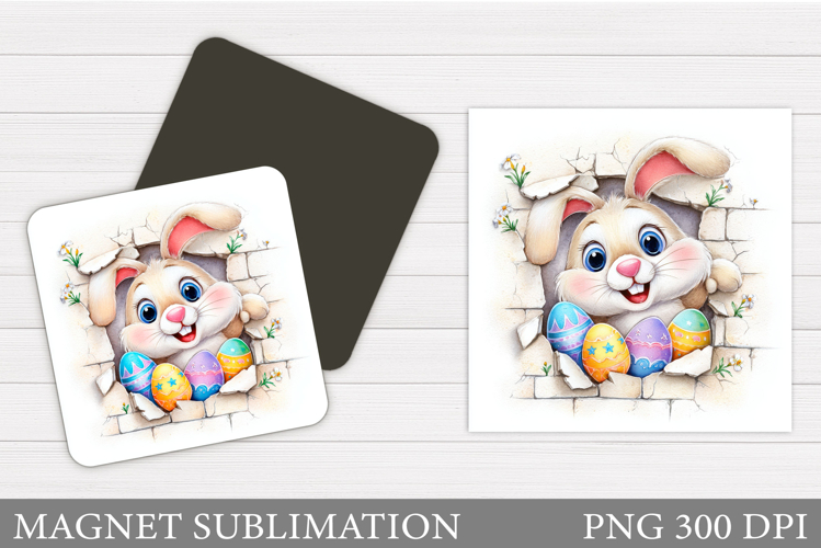 Easter Bunny Magnet Design. Easter Magnet Sublimation