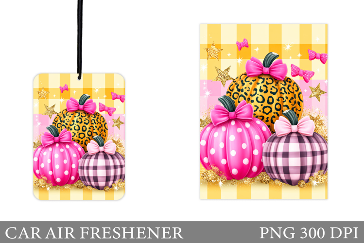 Fall Pumpkin Car Air Freshener. Fall Sublimation