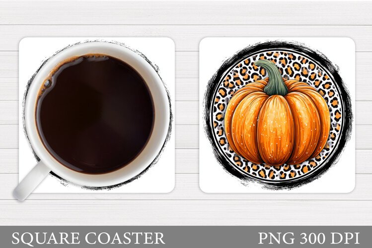 Pumpkin Coaster Design. Pumpkin Sublimation example image 1