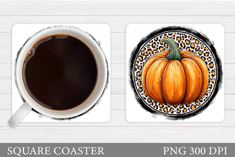 Pumpkin Coaster Design. Pumpkin Sublimation