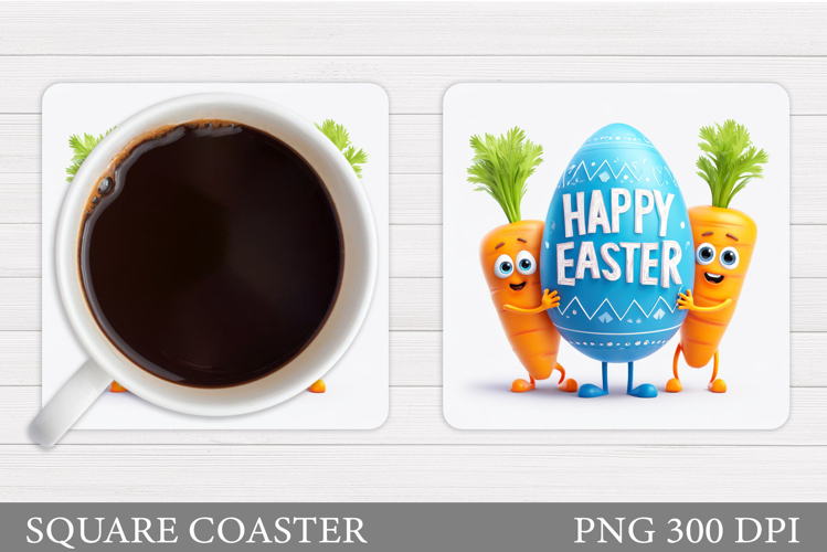 Easter Carrot Coaster Design. Easter Coaster Sublimation