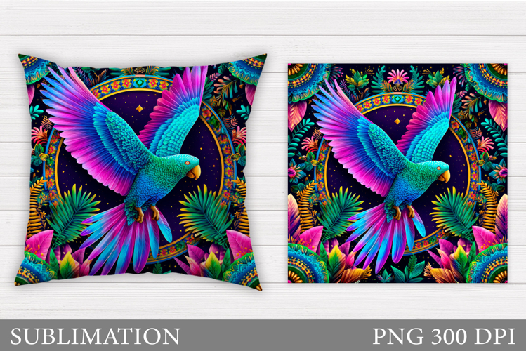 Parrot Sublimation. Parrot Pillow Sublimation