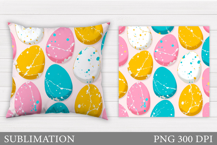 Easter Eggs Pillow Design. Easter Pillow Sublimation