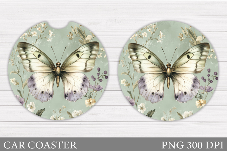 Butterfly Car Coaster. Summer Car Coaster Design