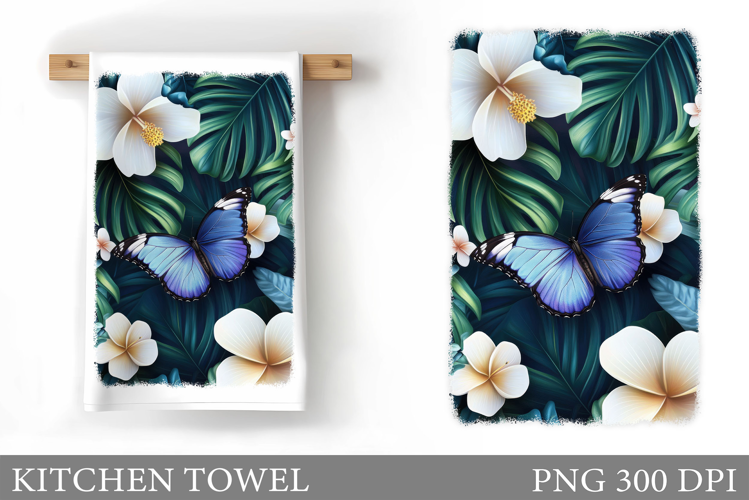 Butterfly Kitchen Towel. Butterfly Sublimation