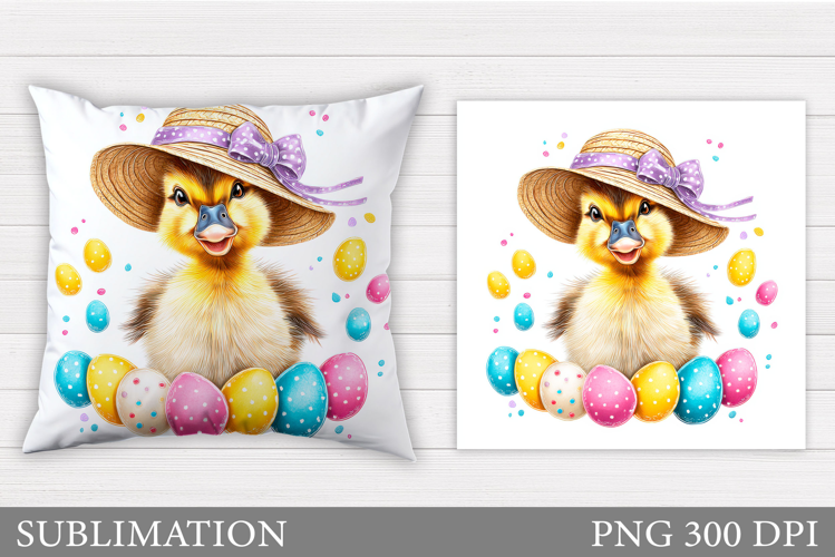 Easter Duck Pillow Design. Easter Pillow Sublimation