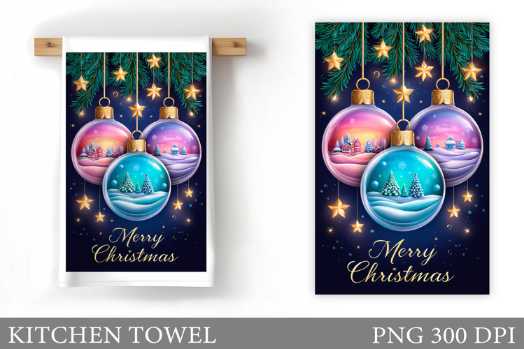 Christmas Kitchen Towel Design. Christmas Sublimation