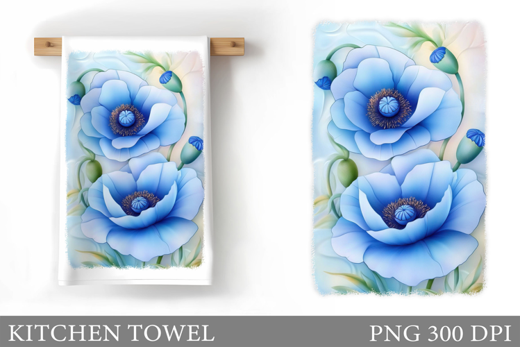 Flowers Kitchen Towel. Floral Kitchen Towel Sublimation