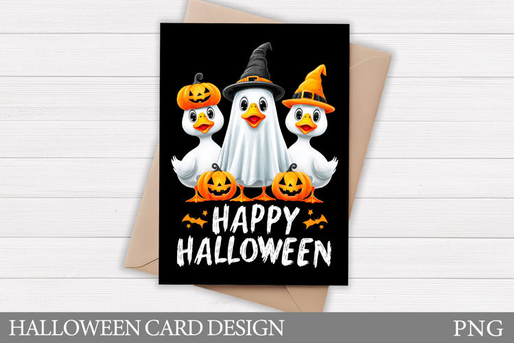 Halloween Goose Card Design. Halloween Card Printable