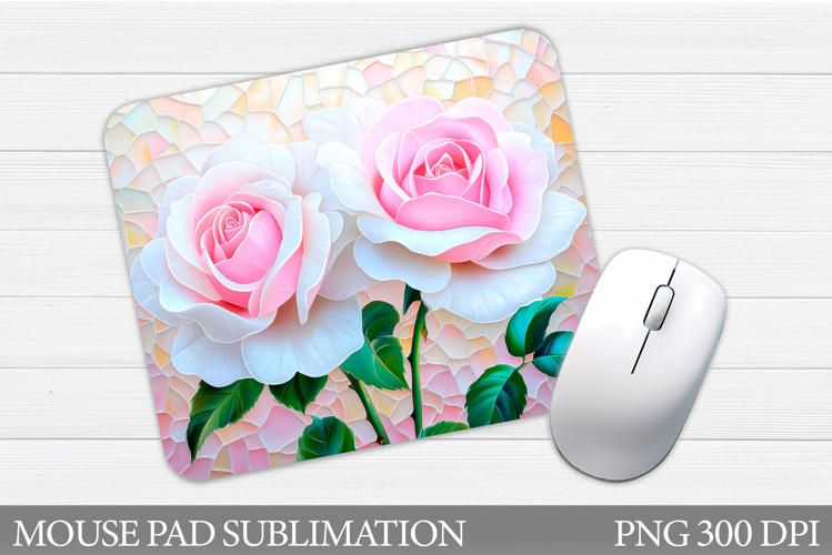 Roses Mouse Pad Sublimation. Flowers Mouse Pad Design