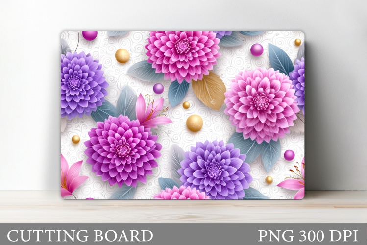 Flowers Cutting Board. Floral Cutting Board Sublimation