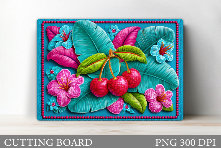 Cherry Cutting Board Design. Cherries Sublimation