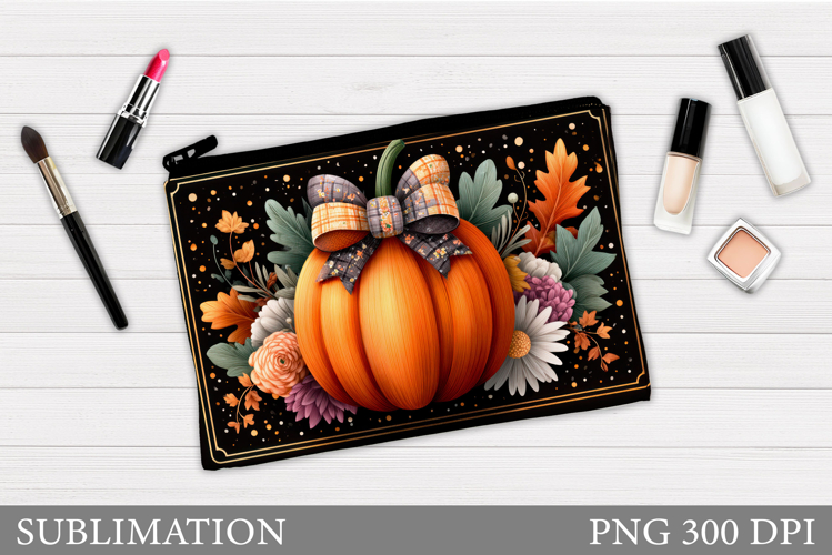 Pumpkin Makeup Bag Sublimation. Pumpkin Cosmetics Bag