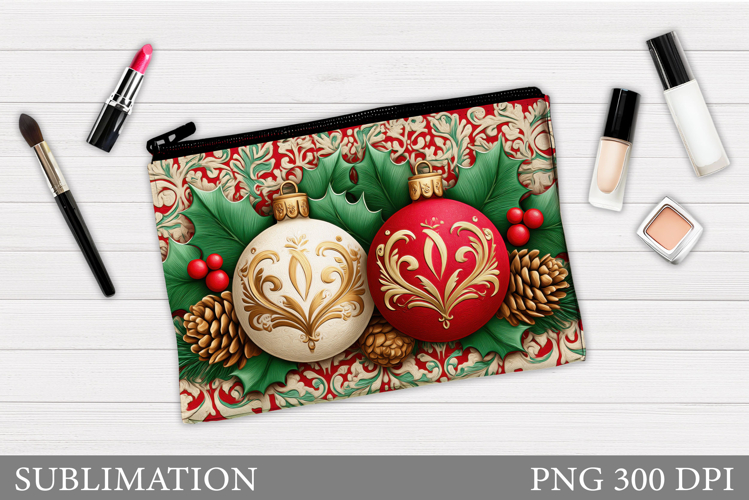 Christmas Cosmetics Bag. Christmas Makeup Bag Sublimation