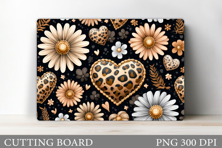 Floral Cutting Board Design. Flowers Cutting Board example image 1