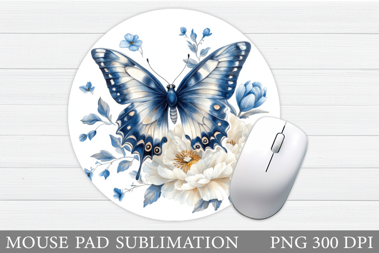 Butterfly Mouse Pad Sublimation. Flowers Mouse Pad Design