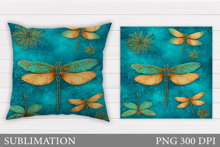 Dragonfly Pillow Design. Dragonfly Sublimation