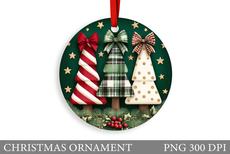Christmas Tree Christmas Ornament. Winter Christmas Ornament example image 1