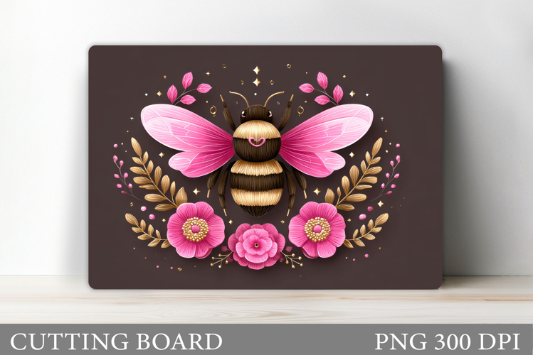 Bee Cutting Board Design. Flowers Kitchen Cutting Board