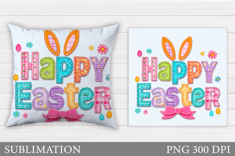 Happy Easter Pillow Design. Easter Sublimation