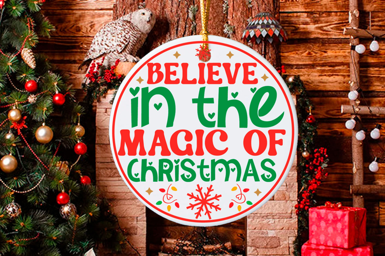 Christmas Round sign Svg Design Round Sign SVG quotes