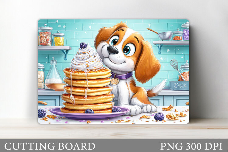 Cute Dog Cutting Board Design. Funny Dog Sublimation example image 1