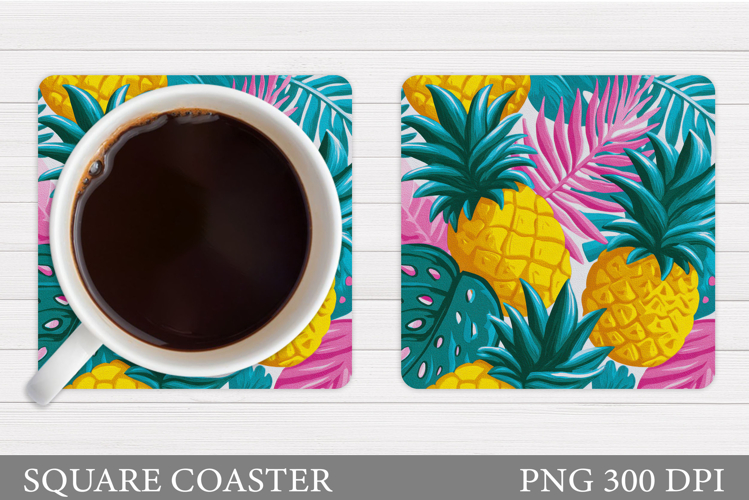 Pineapple Coaster Design. Pineapple Sublimation