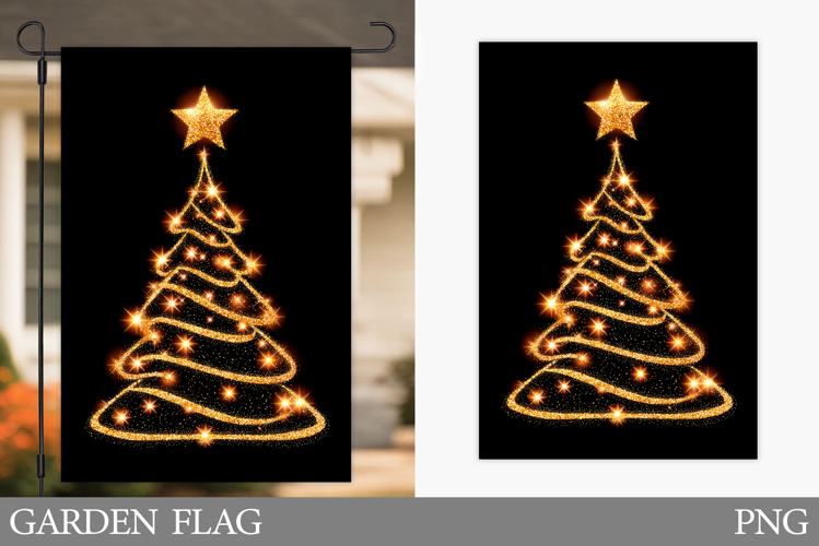 Christmas Tree Garden Flag. Merry Christmas Garden Flag