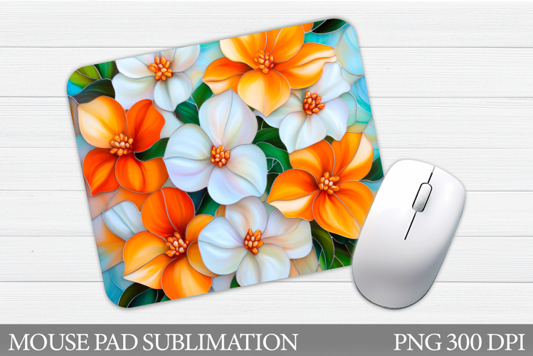 Flowers Mouse Pad Sublimation. Floral Mouse Pad Design