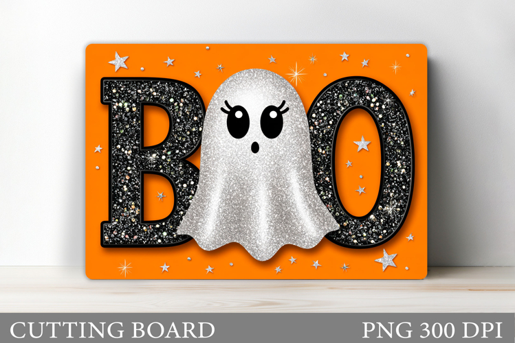 Boo Cutting Board Design. Halloween Cutting Board