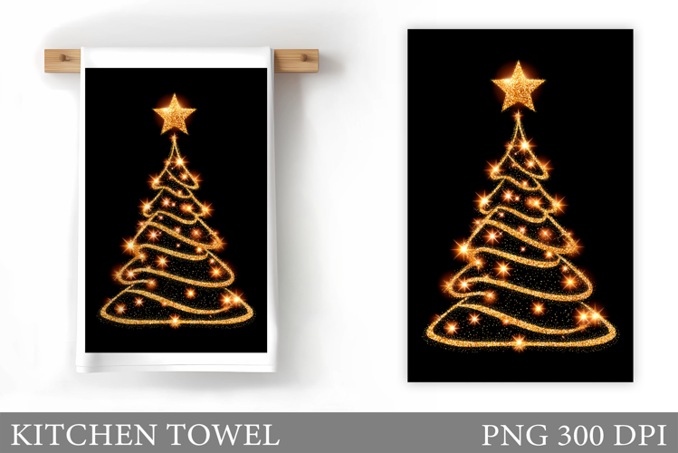 Christmas Tree Kitchen Towel. Christmas Kitchen Towel Design