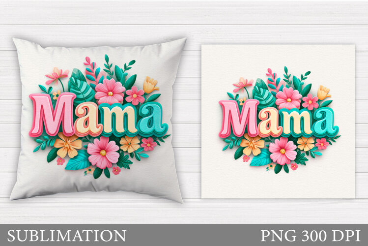 Mother's Day Pillow Design. Mother's Day Sublimation example image 1