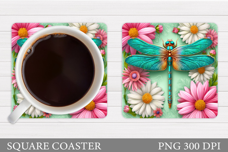 Dragonfly Coaster Design. Dragonfly Sublimation