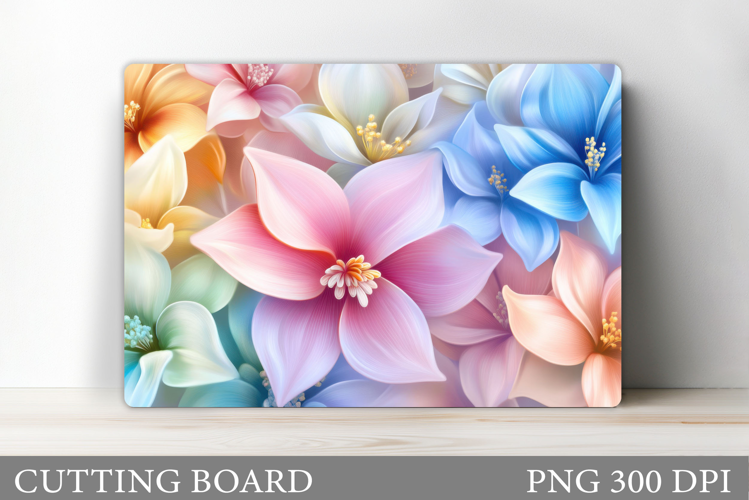Floral Cutting Board Design. Flowers Cutting Board