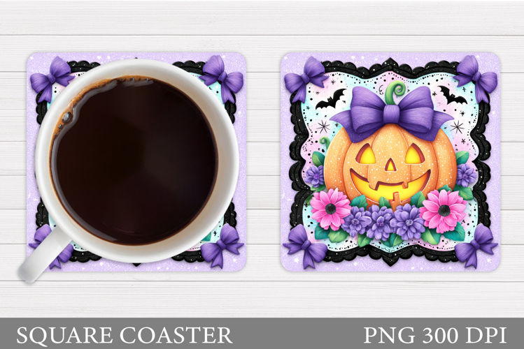 Halloween Pumpkin Coaster. Halloween Coaster Design
