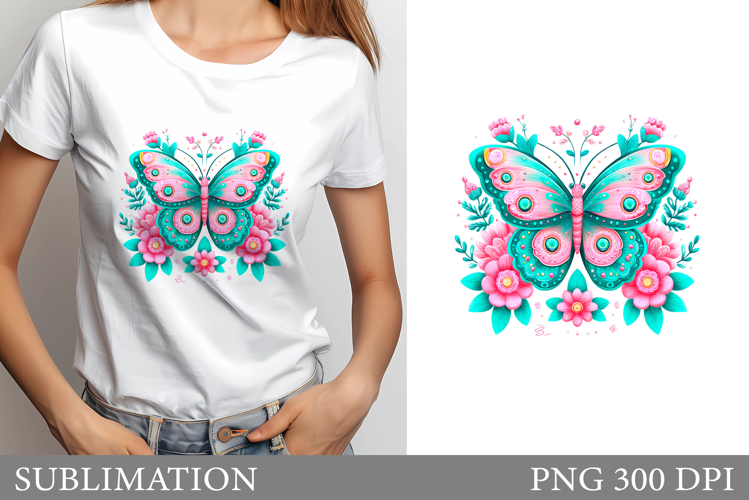 Butterfly T-Shirt Design. Butterfly Sublimation