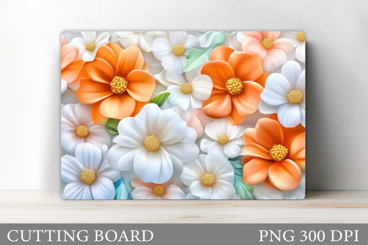 Floral Cutting Board Design. Flowers Cutting Board
