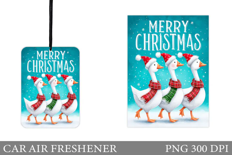 Christmas Goose Car Air Freshener. Winter Car Air Freshener