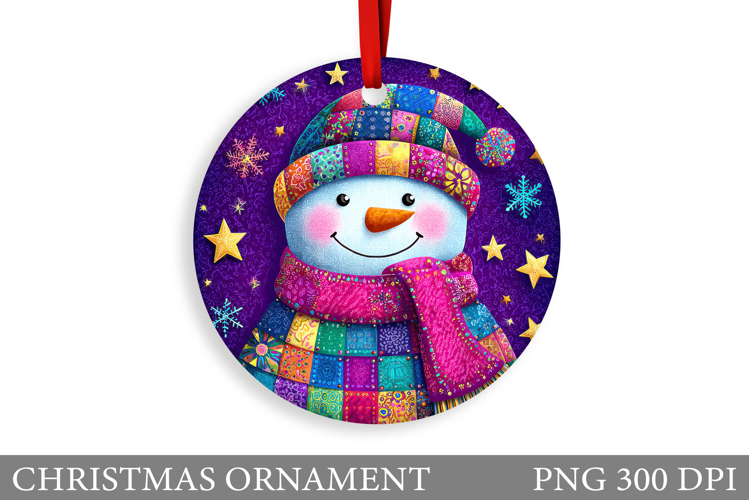 Cute Snowman Christmas Ornament. Snowman Ornament Design