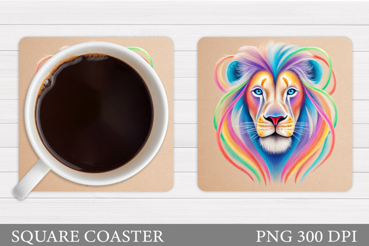 Lion Coaster Design. Lion Sublimation