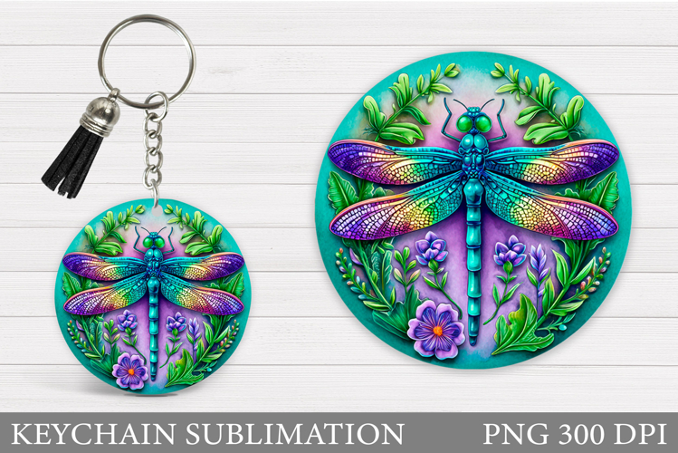 Dragonfly Keychain Design. Dragonfly Sublimation